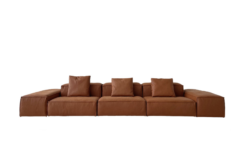 Canapé Extrasoft en cuir marron (Offre Expo) Living Divani - 6