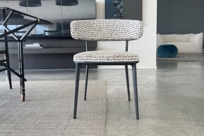 Sedia Caratos in tessuto bianco/nocciola (Offerta Expo) Maxalto - 6 2