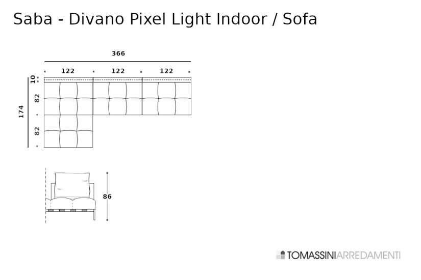 Canapé Pixel Light Intérieur gris (Offre Expo) Saba - 8