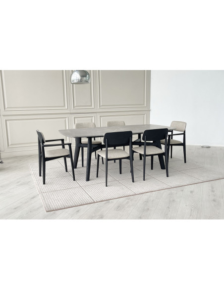 Table Curve en marbre gris (Offre Expo) Poliform - 2