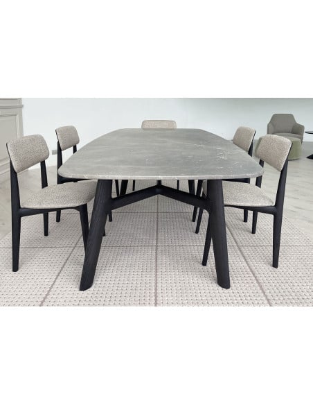 Table Curve en marbre gris (Offre Expo) Poliform - 3