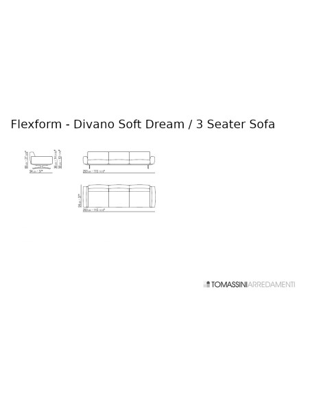 Divano Soft Dream grigio (Offerta Expo) Flexform - 8