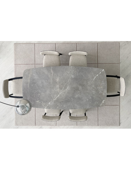 Table Curve en marbre gris (Offre Expo) Poliform - 6