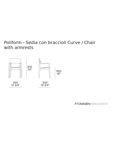 Curve Chair with Armrests (Expo Offer) Poliform - 8