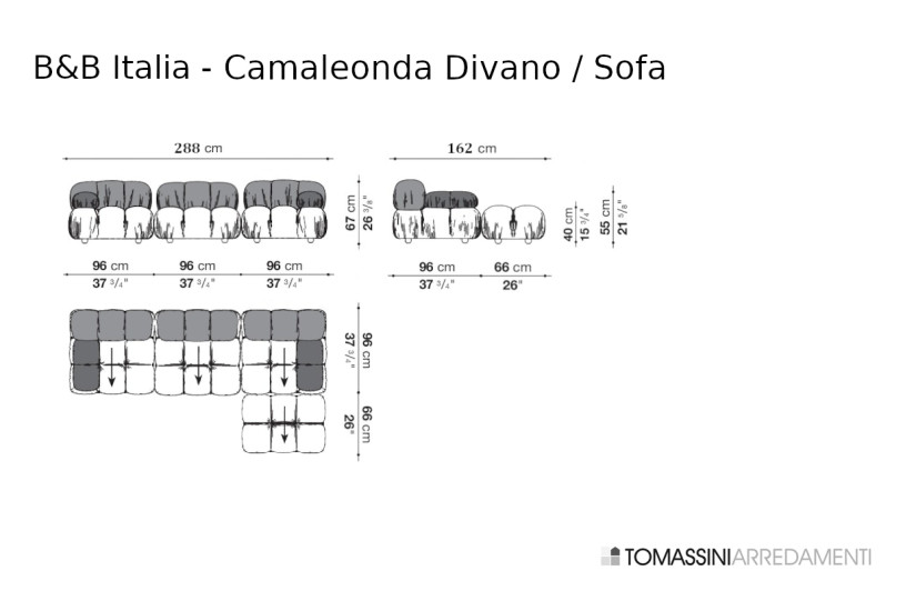 Camaleonda Blue Fabric Sofa (Expo Offer) B&B Italia - 6