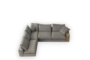 Canapé Groundpiece en tissu beige et noir (Offre Expo) Flexform - 6