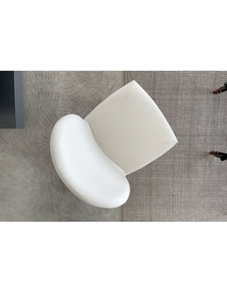 Sedia Nancy in pelle grigia Cattelan Italia - 8