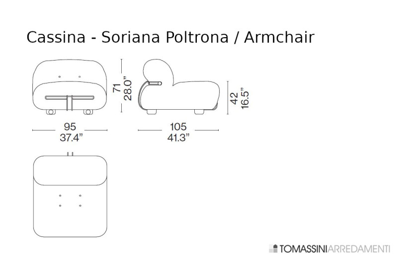 Poltrona Soriana color ruggine (Offerta Expo) Cassina - 8