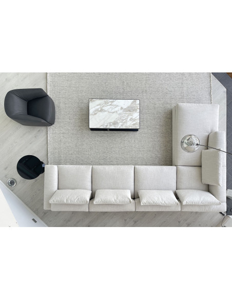 Dune White Fabric Sofa (Expo Offer) Poliform - 6