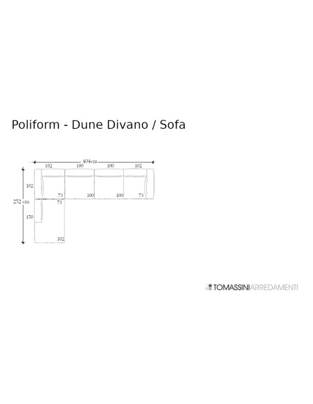 Dune White Fabric Sofa (Expo Offer) Poliform - 8