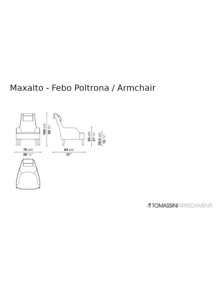 Poltrona Bergère Febo grigia (Offerta Expo)  - 8