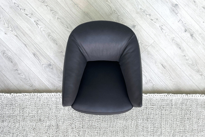 Poltrona Santa Monica in pelle antracite (Offerta Expo) Poliform - 5