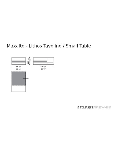 Lithos Oak and Glass Small Table (Expo Offer) Maxalto - 6