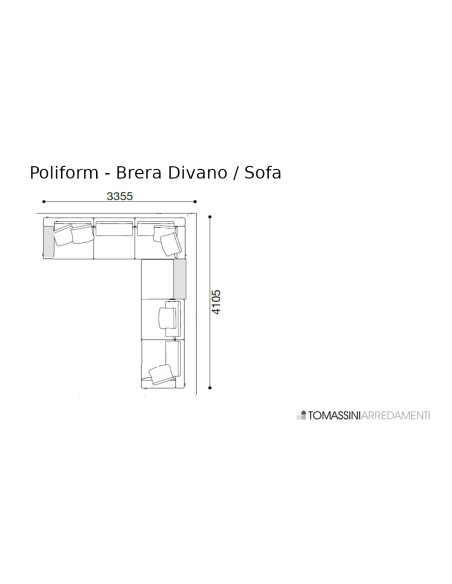 Divano Brera tortora (Offerta Expo)  - 9