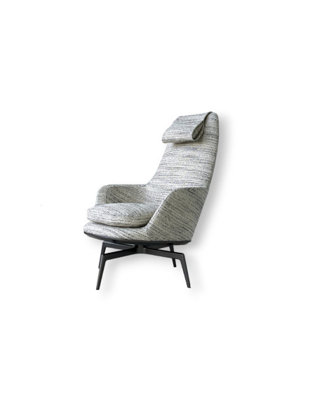 Fauteuil Caratos en tissu noir et blanc (Offre Expo) - 8