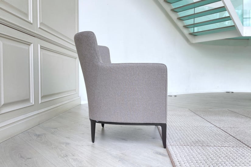 Fauteuil Gentleman Relax en tissu taupe (Offre Expo) - 4