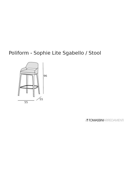 Tabouret Sophie Lite en cuir vert (Offre Expo) Poliform - 8