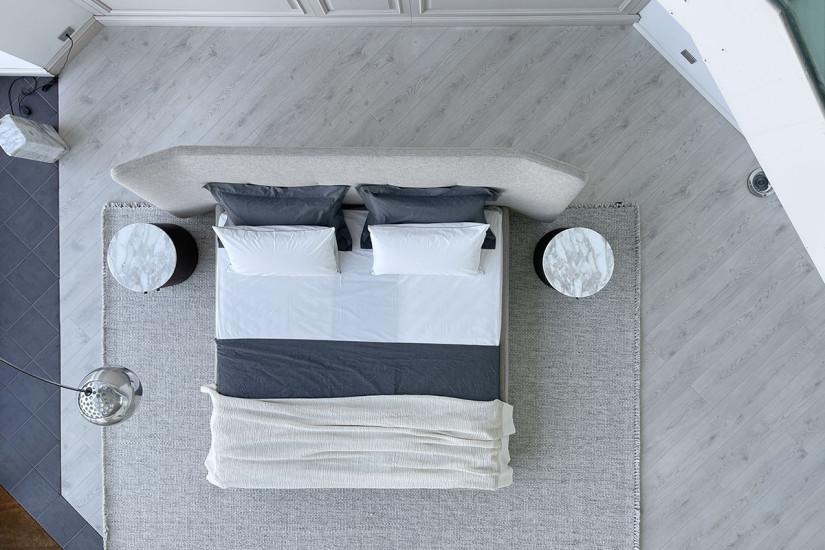 Letto Rever in tessuto grigio (Offerta Expo)  - 6