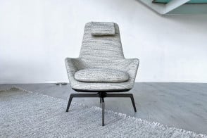 Poltrona Caratos in tessuto bianco e nero (Offerta Expo)  - 8 2