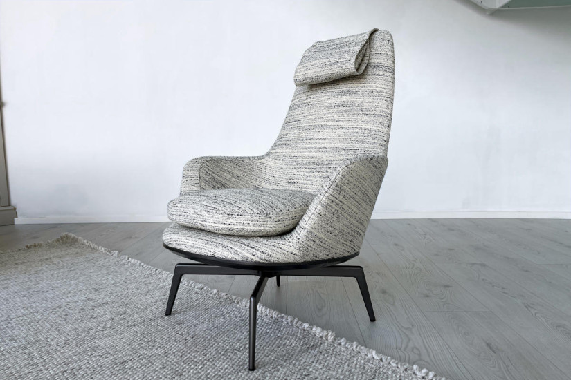 Fauteuil Caratos blanc et noir (Offre Expo) Maxalto - 2