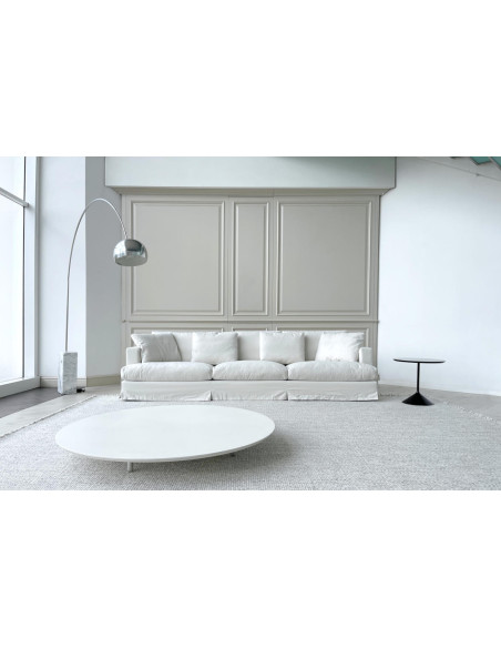 Karma White Fabric Sofa (Expo Offer) Saba - 1