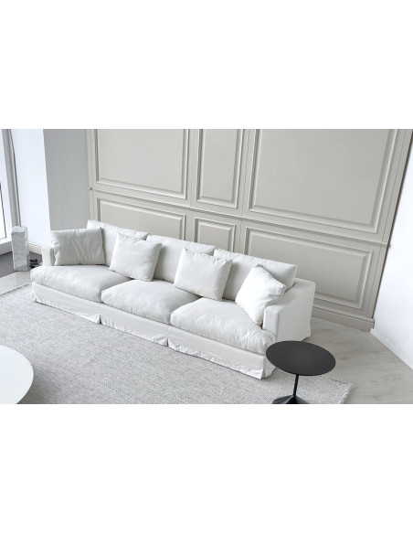 Karma White Fabric Sofa (Expo Offer) Saba - 4
