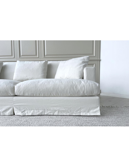 Canapé Karma en tissu blanc (Offre Expo) Saba - 5