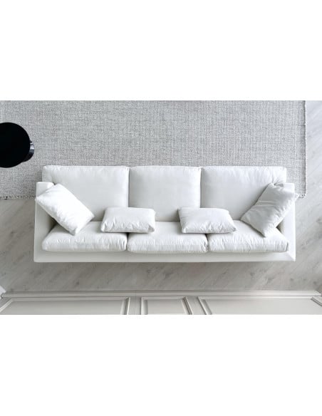 Canapé Karma en tissu blanc (Offre Expo) Saba - 6