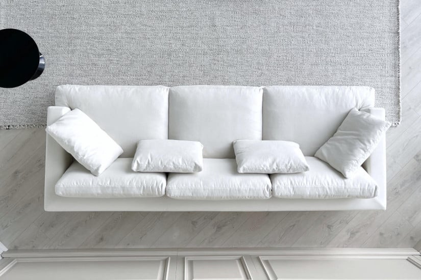 Canapé Karma en tissu blanc (Offre Expo) Saba - 6