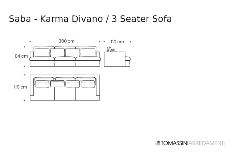 Divano Karma in tessuto bianco (Offerta Expo) Saba - 8