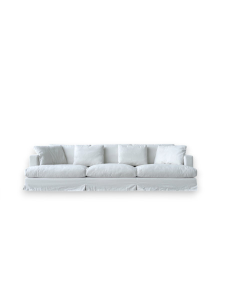 Canapé Karma en tissu blanc (Offre Expo) Saba - 7