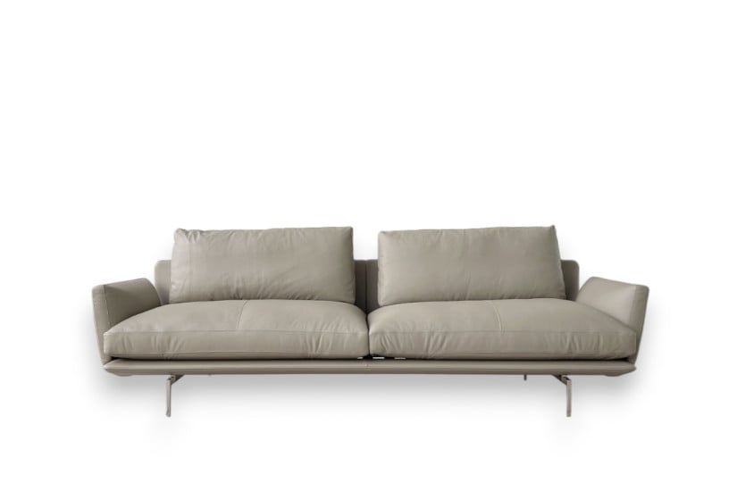 Get Back Dove Gray Leather Sofa (Expo Offer) Poltrona Frau - 6
