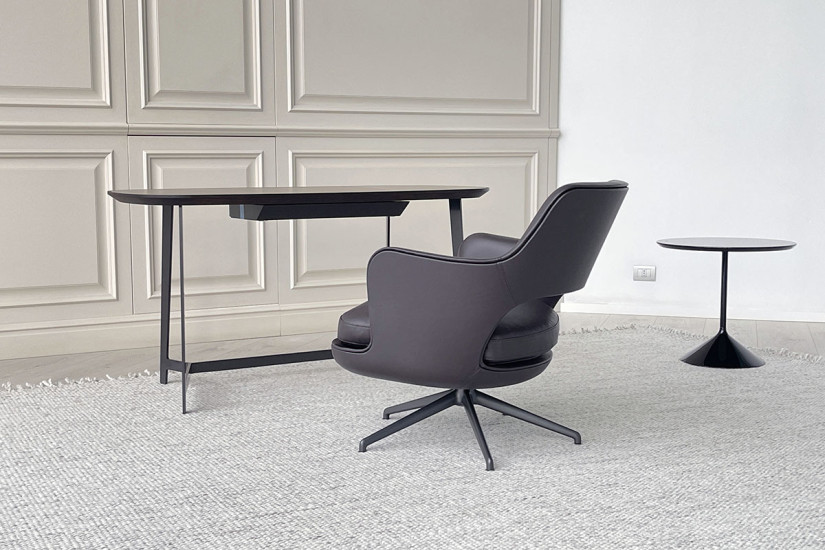 Poltrona Eliseo in pelle marrone (Offerta Expo) Flexform - 3