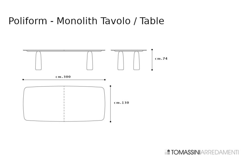 Table Monolith en travertin (Offre Expo) Poliform - 9