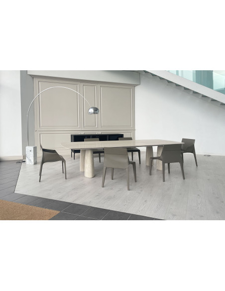 Monolith Travertine Table (Expo Offer) Poliform - 1