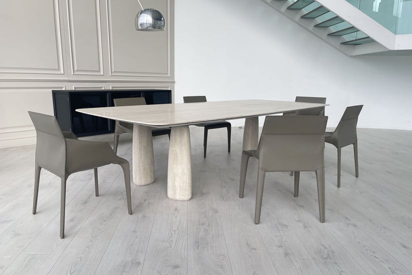 Monolith Travertine Table (Expo Offer) Poliform - 2