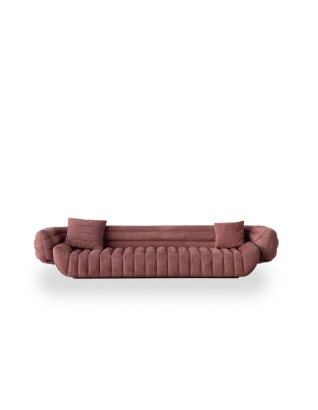 Canapé Tactile en cuir bordeaux (Offre Expo) Baxter - 6