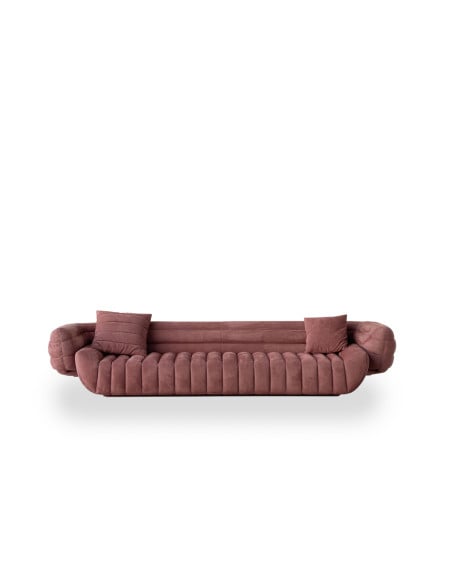 Divano Tactile in pelle bordeaux (Offerta Expo) Baxter - 6