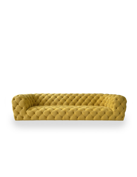 Chester Moon ochre yellow leather Sofa (Expo Offer) Baxter - 6