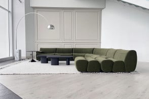 Divano Ernest in tessuto verde (Offerta Expo) Poliform - 7 2