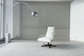 Clori White Fabric Armchair with Pouf (Expo Offer) Giorgetti - 8 2