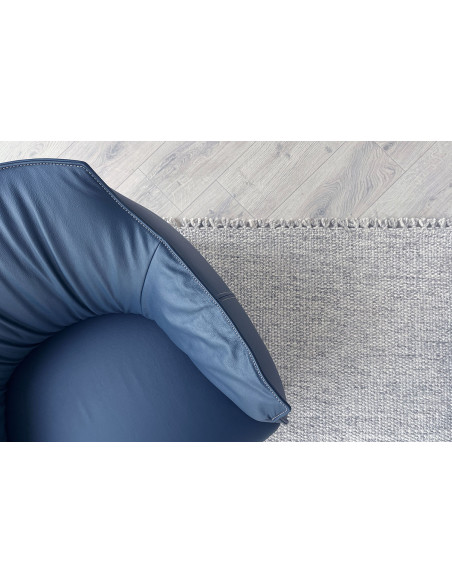 Fauteuil Archibald Large en cuir bleu (Offre Expo) Poltrona Frau - 3