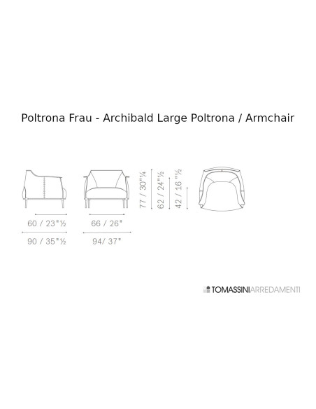 Archibald Large Blue Leather Armchair (Expo Offer) Poltrona Frau - 9