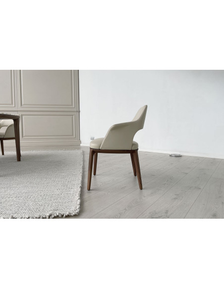 Chaise Sophie Lite en cuir beige (Offre Expo) - 3
