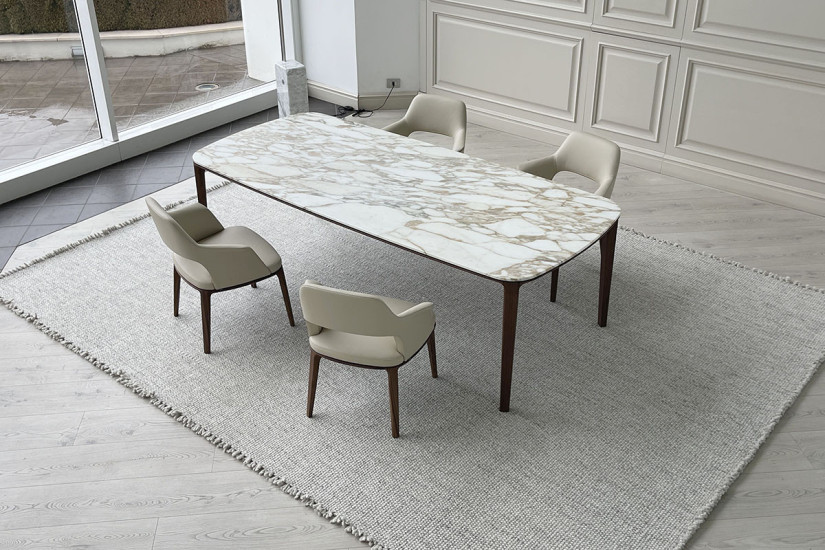 Sedia Sophie Lite in pelle beige (Offerta Expo)  - 6