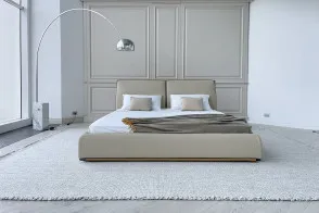 Lit Adam en cuir beige (Offre Expo) Giorgetti - 7 2