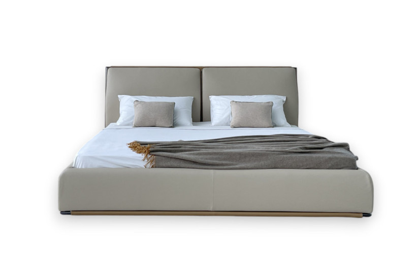 Lit Adam en cuir beige (Offre Expo) Giorgetti - 7
