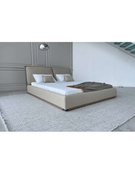 Lit Adam en cuir beige (Offre Expo) Giorgetti - 2