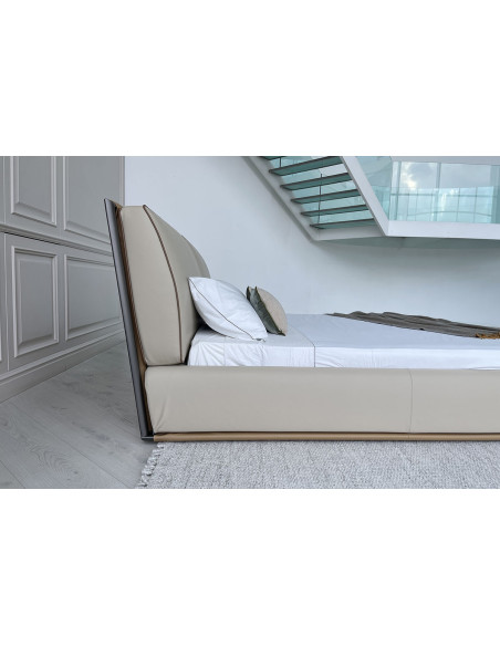 Lit Adam en cuir beige (Offre Expo) Giorgetti - 3