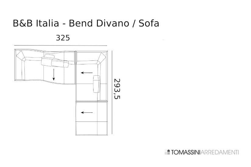 Bend Blue Sofa (Expo Offer) B&B Italia - 7